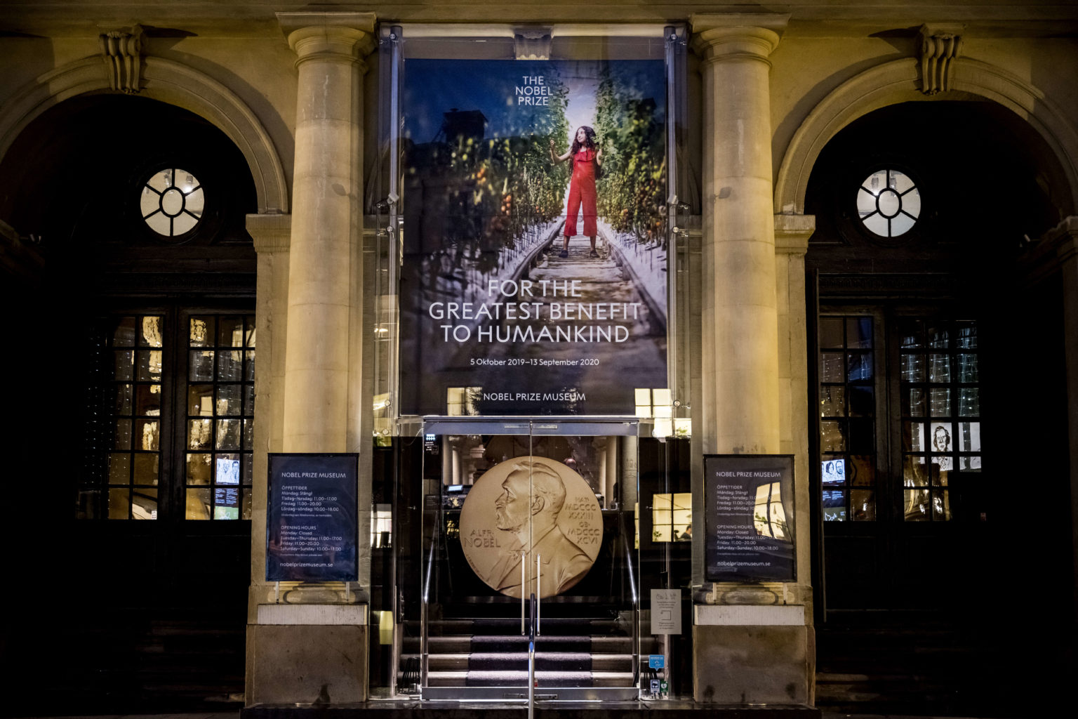 Haupteingang des Nobel Prize Museums. Foto: © Nobel Media. Alexander Mahmoud.